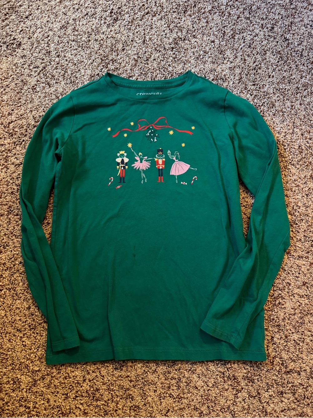Crewcuts by J. Crew | Emerald Green Nutcracker & Ballerina Long-Sleeve Tee